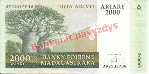 2000 Arairių banknoto priekinė pusė