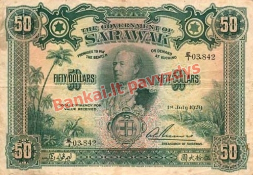 50 Dolerių banknoto priekinė pusė