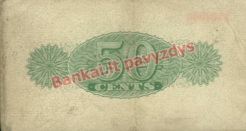 50 Centų banknoto galinė pusė