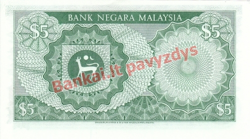 5 Ringito banknoto galinė pusė