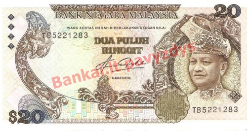 20 Ringito banknoto priekinė pusė