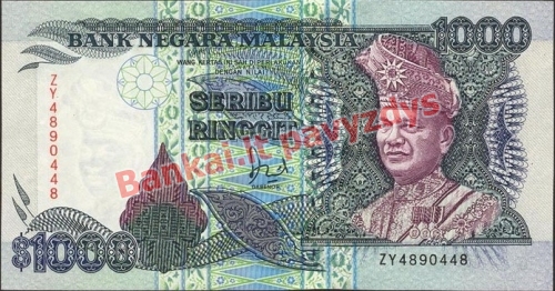 1000 Ringito banknoto priekinė pusė