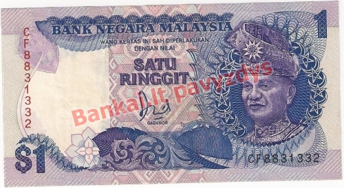 1 Ringito banknoto priekinė pusė