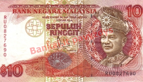 10 Ringito banknoto priekinė pusė