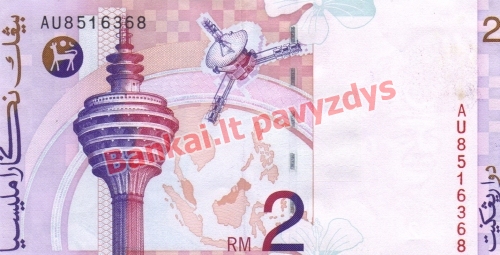 2 Ringito banknoto galinė pusė