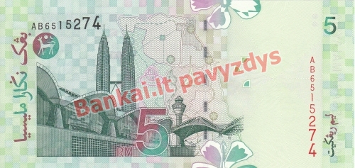 5 Ringito banknoto galinė pusė