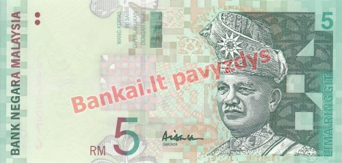 5 Ringito banknoto priekinė pusė