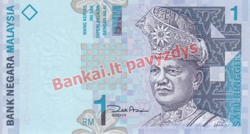 1 Ringito banknoto priekinė pusė