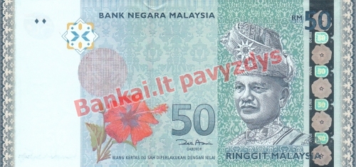 50 Ringito banknoto priekinė pusė