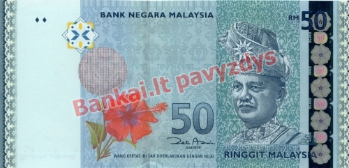 50 Ringito banknoto priekinė pusė