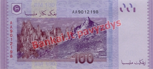 100 Ringito banknoto galinė pusė