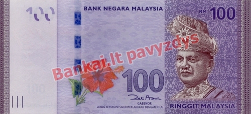 100 Ringito banknoto priekinė pusė