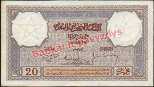20 Frankų banknoto galinė pusė