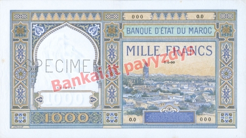 1000 Frankų banknoto priekinė pusė