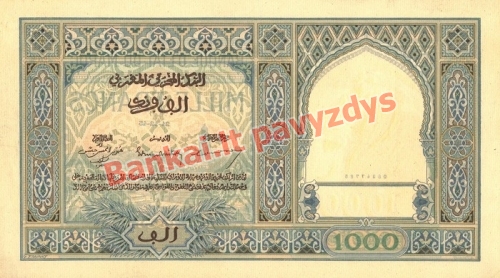 1000 Frankų banknoto galinė pusė