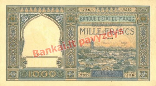 1000 Frankų banknoto priekinė pusė