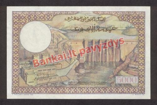 5000 Frankų banknoto galinė pusė