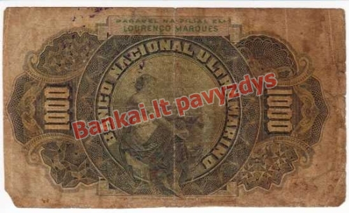 1000 Reisų banknoto galinė pusė