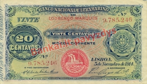 20 Centavų banknoto priekinė pusė