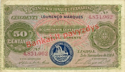 50 Centavų banknoto priekinė pusė