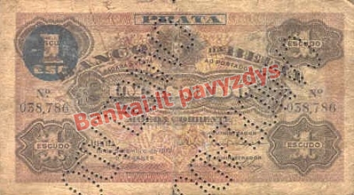 1 Escudų banknoto priekinė pusė
