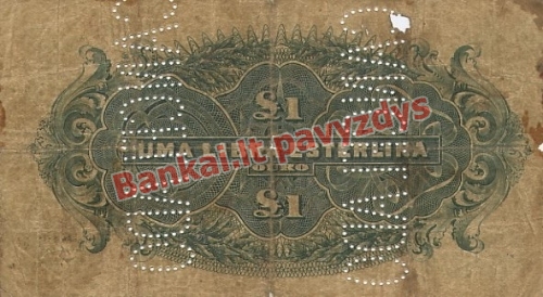 1 Libros banknoto galinė pusė