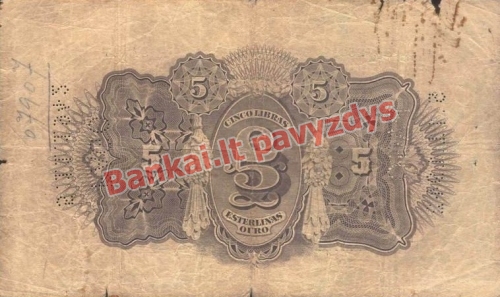 5 Librų banknoto galinė pusė