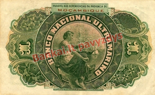 1 Escudų banknoto galinė pusė