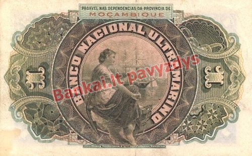 1 Escudų banknoto galinė pusė