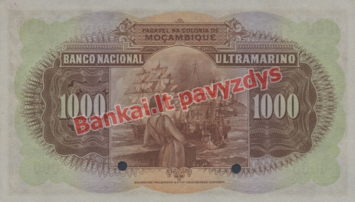 1000 Escudų banknoto galinė pusė