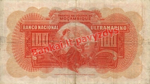 100 Escudų banknoto galinė pusė