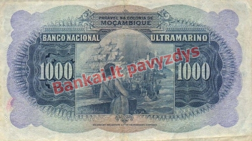 1000 Escudų banknoto galinė pusė