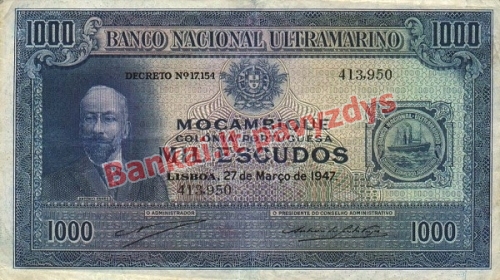1000 Escudų banknoto priekinė pusė