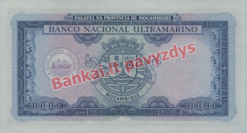 1000 Escudų banknoto galinė pusė