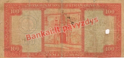 100 Escudų banknoto galinė pusė