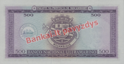 500 Escudų banknoto galinė pusė