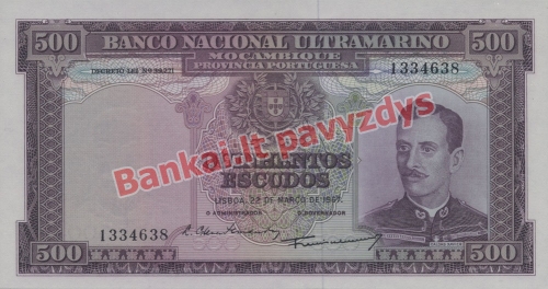 500 Escudų banknoto priekinė pusė