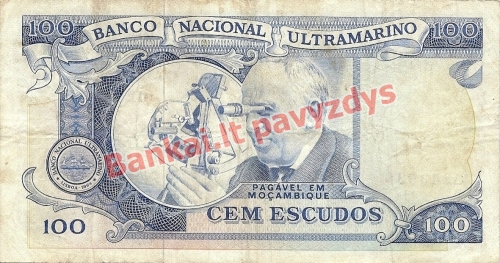 100 Escudų banknoto galinė pusė