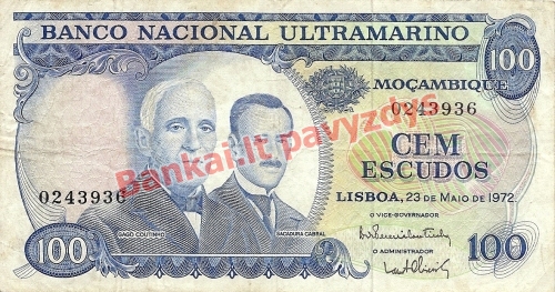 100 Escudų banknoto priekinė pusė