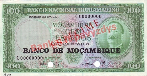 100 Escudų banknoto priekinė pusė