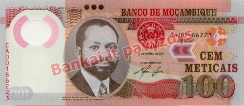 100 Metikalių banknoto priekinė pusė