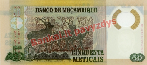 50 Metikalių banknoto galinė pusė