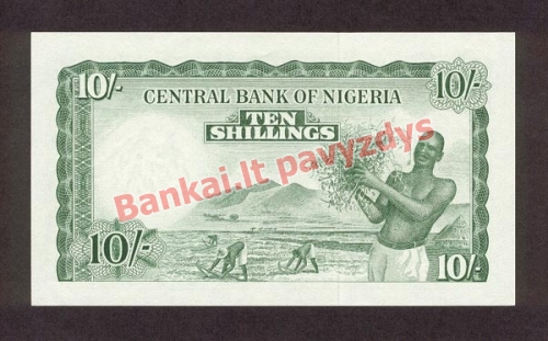 10 Šilingų banknoto galinė pusė