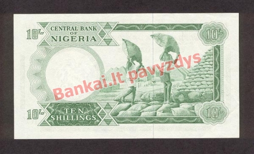 10 Šilingų banknoto galinė pusė