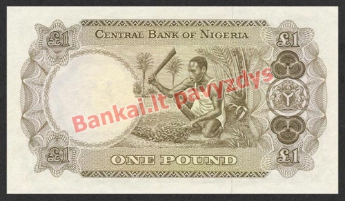 1 Svaro banknoto galinė pusė