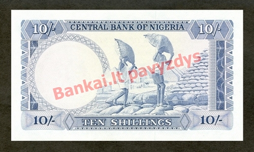 10 Šilingų banknoto galinė pusė