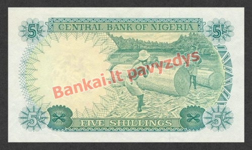 5 Šilingų banknoto galinė pusė