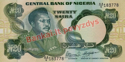 20 Nairų banknoto priekinė pusė