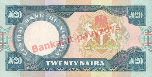20 Nairų banknoto galinė pusė