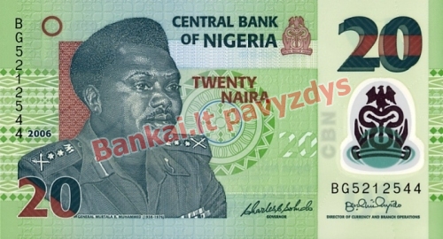 20 Nairų banknoto priekinė pusė